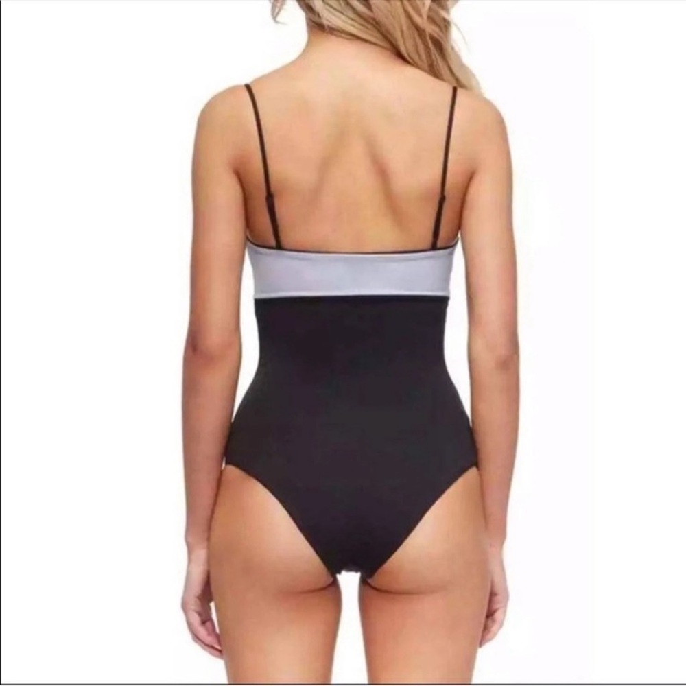 NWT Anthropologie x Tavik Scarlett Colorblock One-Piece Swimsuit, size s - Picture 4 of 10